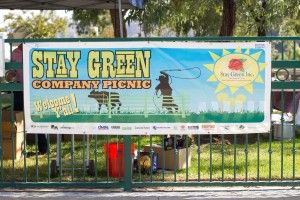 Stay Green Company Picnic sign